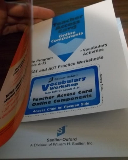 Sadlier-Oxford Vocabulary Workshop, Level E, Teacher's Edition