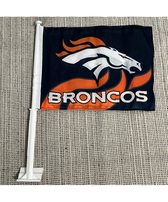 Denver Broncos NFL Licensed 11X14 Window Mount 2-Sided Car Flag