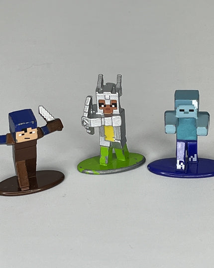 Minecraft Dungeons Lot of 3 Diecast 2" Jada Toys Nano Metalfigs