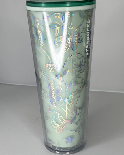 Starbucks 2022 Holiday Woodland Mint Color Changing Tumbler 24oz Cup- No Straw