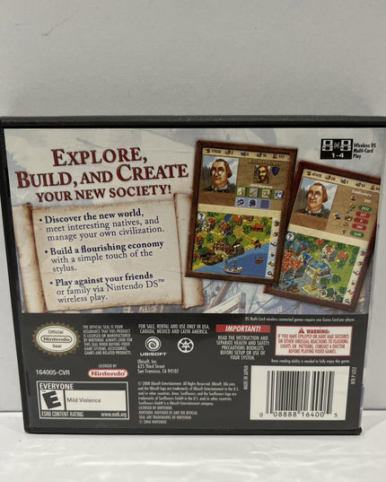 Anno 1701: Dawn of Discovery (Nintendo DS, 2008) Authentic, Tested, CIB Complete