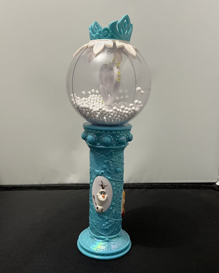 Frozen Disney on Ice Spinning Light Up Globe Wand Anna Elsa Olaf Tested