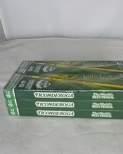 Ticonderoga Dixon 2 Pencils HB Yellow 12 pack boxes - lot of 6 boxes