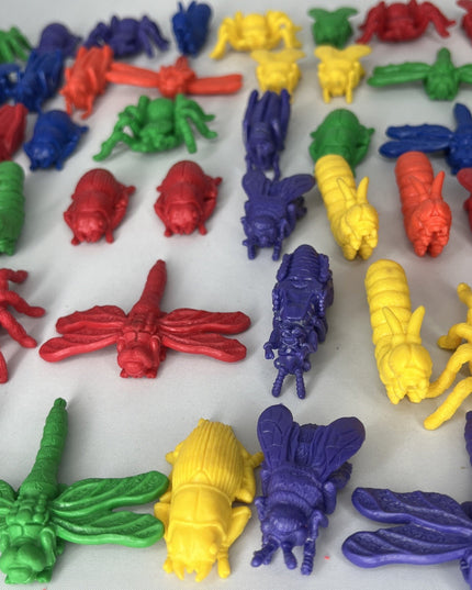 Lot Of 65 Unbranded Insect And Spider Rubber Plastic Figures 1” X 1.5”