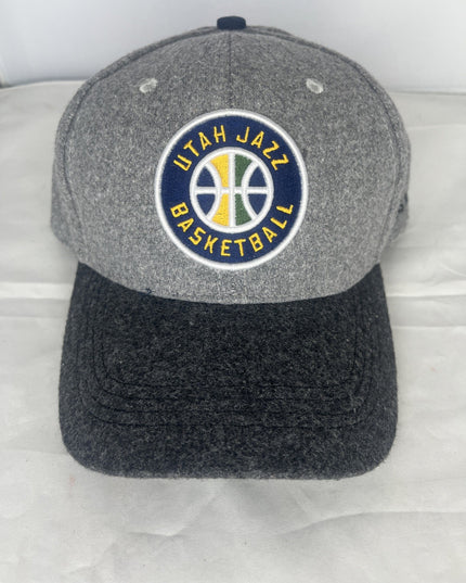 Utah Jazz Hat Cap Snapback Gray Embroidered NBA Basketball Adjustable Mens Wool