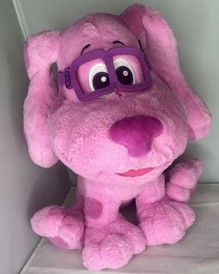 Blue's Clues & You Plush Puppy Big 16” Soft Magenta Large W/ Glasses