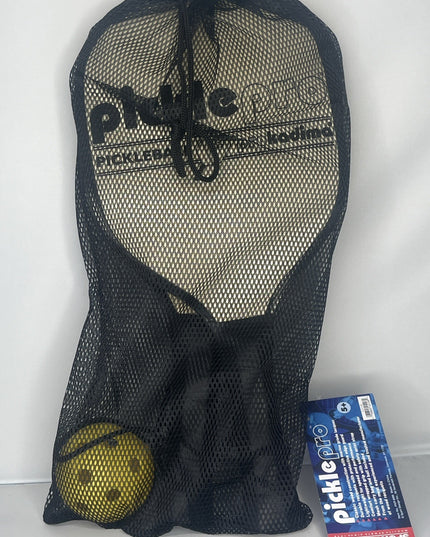 Picklepro Pickle Ball Racquets (2) Ball, Mesh Carry Bag Prokadima Wood Construct