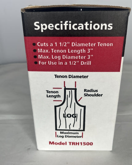 Lumberjack Tools TRH1500 1-1/2" Home Series Tenon Cutter