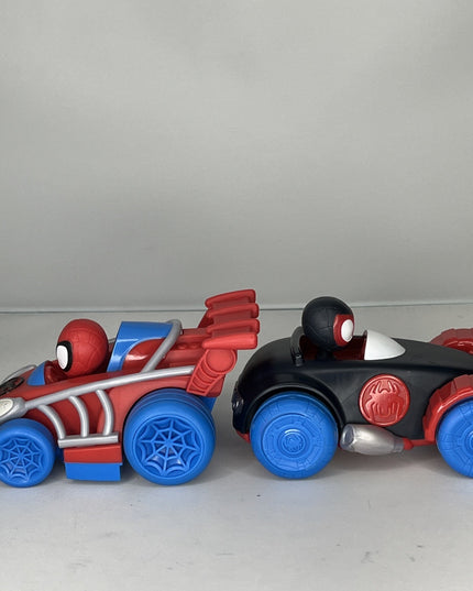 Jazwares Marvel Set Of 2 Spider-Man And Miles Morales Pull And Release Cars 2020