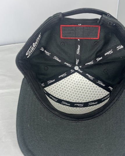 Titleist Pro V1 Golf Hat Black Adjustable Cap FJ Logo Performance Outdoor