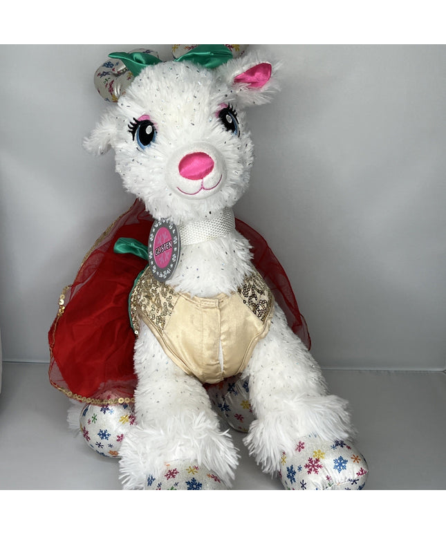 Build a Bear Plush 15" Glisten Reindeer With Festive Outfit - Doesn't Talk