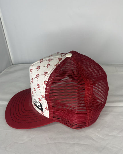 Vans Crossbones Trucker Hat SnapBack - Red And White