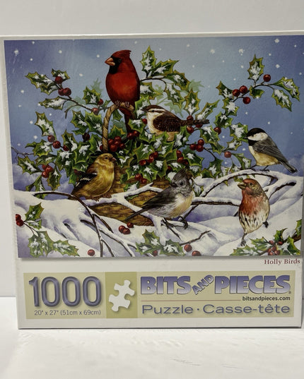 Bits And Pieces Holly Birds ,Cardinals Jigsaw Puzzle 20"×27"(52cm×69cm) 1000pc