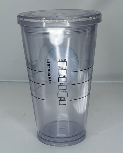 Starbucks Clear Grande Acrylic Cold Cup Double Walled Tumbler 16 oz - No Straw