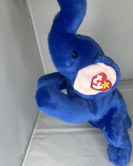 Ty Beanie Buddy Peanut The Elephant - Royal Blue