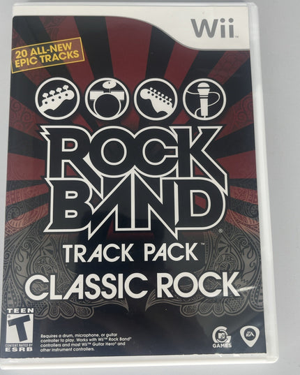 Rock Band Track Pack Classic Rock Nintendo Wii 2009 Game