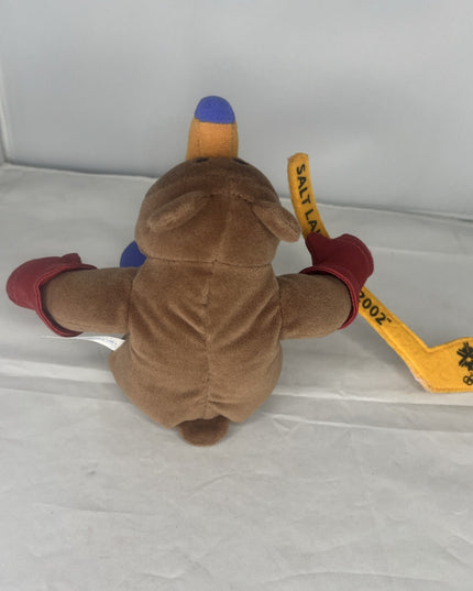 2002 Salt Lake City Winter Olympics Coal The Bear Beanbag 9" Plush Hockey