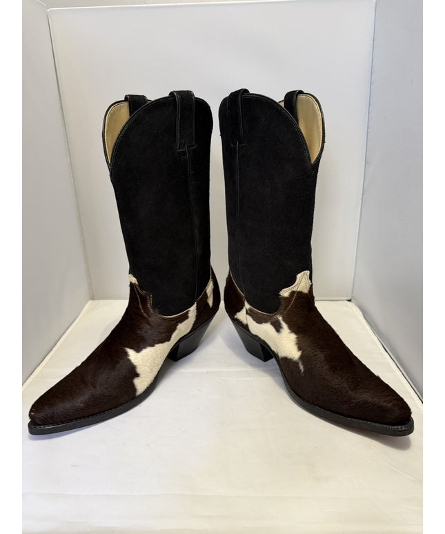 Code West By Dan Post Vintage Hair On Hide Cowboy Boots Womens 10 D Beautiful