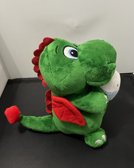 Legoland Dragon Dinosaur Plush Cupcake Birthday Green Toy Stuffed Animal 11" vtg