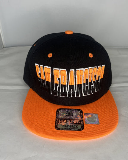 Headlines SnapBack San Francisco Hat - Orange And Black