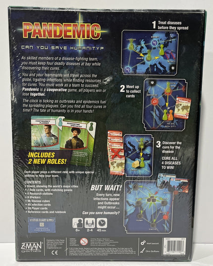 Pandemic Board Game By Zman Games International Award Winning Game New Sealed