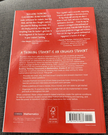 Corwin Mathematics Ser.: Building Thinking Classrooms in Mathematics, Grades...
