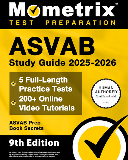 ASVAB Study Guide 2025-2026 - 5 Full-Length Practice Tests, 200+ Online Video T