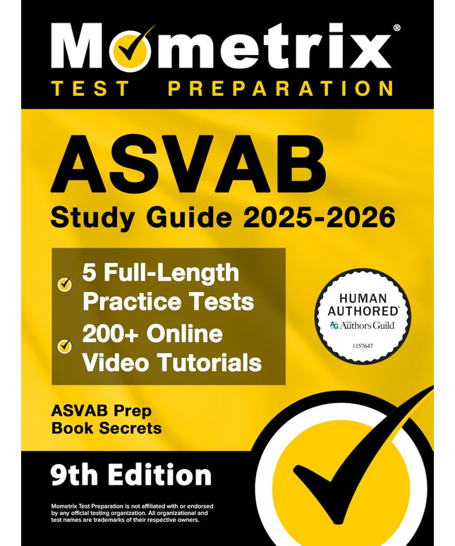 ASVAB Study Guide 2025-2026 - 5 Full-Length Practice Tests, 200+ Online Video T
