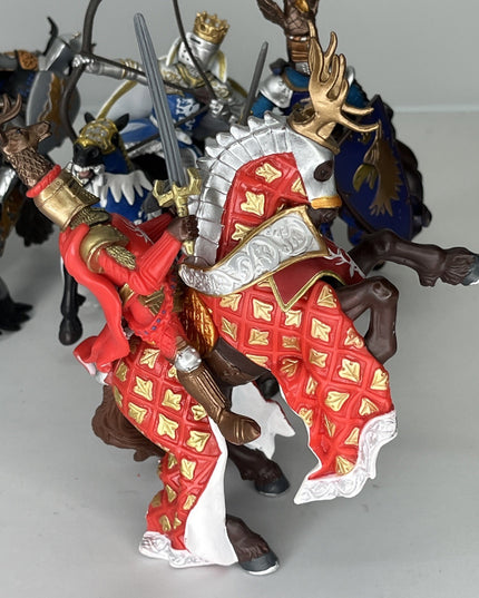 Set Of 5 Papo Knights On Horseback 2005-2014