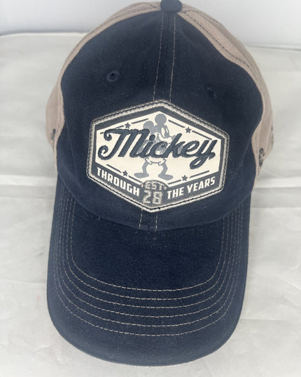 Mickey Through The Years Strapback Hat Disney World Blue Beige