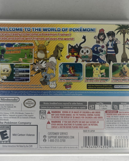 Pokémon Sun (Nintendo 3DS, 2016) - Case Only. No Manual Or Cartridge