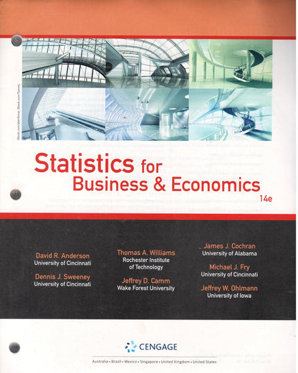 STATISTICS F/BUSINESS+ECONOMICS (LL) @ @