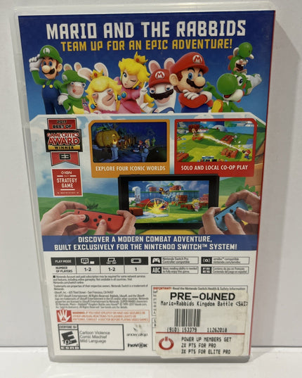 Ubisoft Mario + Rabbids Kingdom Battle Nintendo Switch Strategy - CASE ONLY