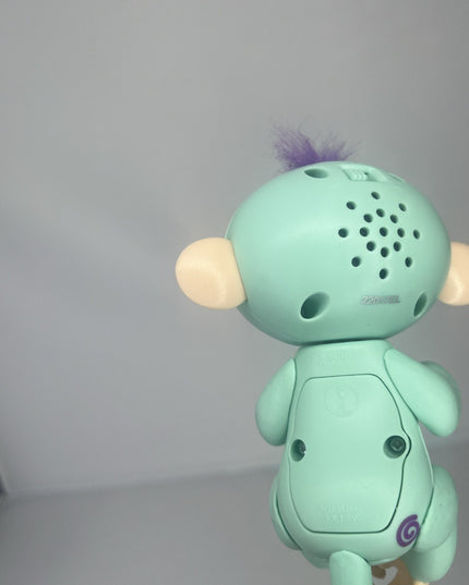 WowWee Fingerlings Interactive Toy Baby Monkey Mint Green Purple Hair Working