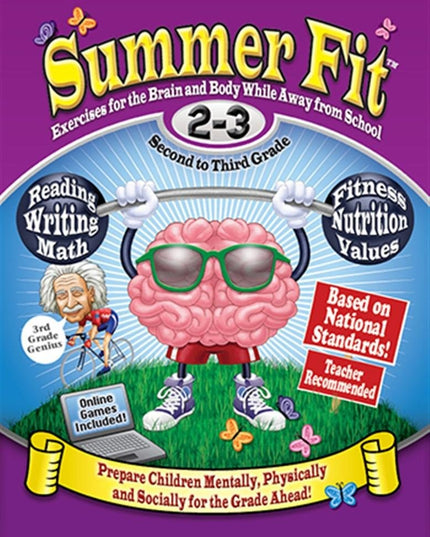 Summer Fit Second to Third Grade: Math, Reading, Writing, Language Arts + Fitne