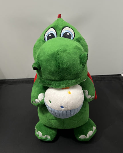 Legoland Dragon Dinosaur Plush Cupcake Birthday Green Toy Stuffed Animal 11" vtg