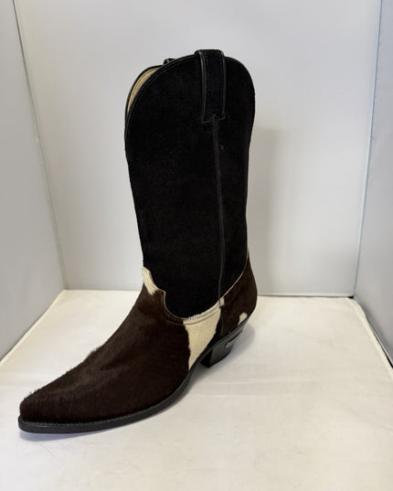 Code West By Dan Post Vintage Hair On Hide Cowboy Boots Womens 10 D Beautiful