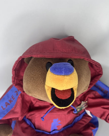 2002 Salt Lake City Olympic Official Mascot Bear w/Flag In Joggers