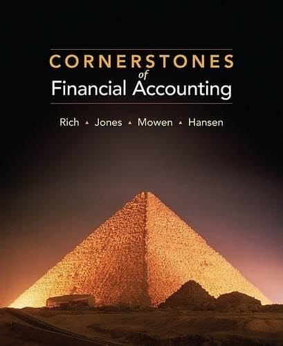 Cornerstones of Financial Accounting (Available Titles CengageNOW)