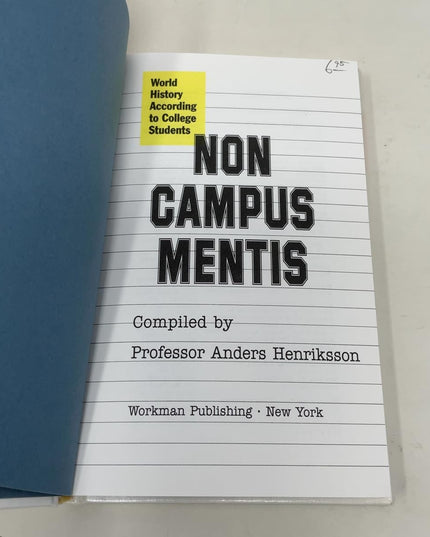 Non Campus Mentis: World History According to College Students