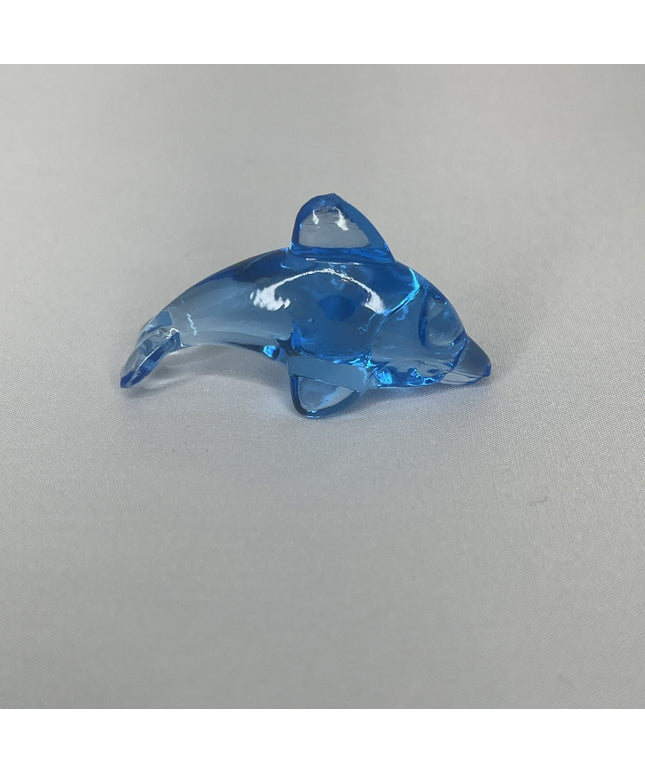 1” Blue Clear Dolphin Figurine - Unbranded