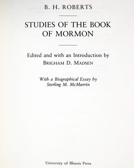 STUDIES OF THE BOOK OF MORMON