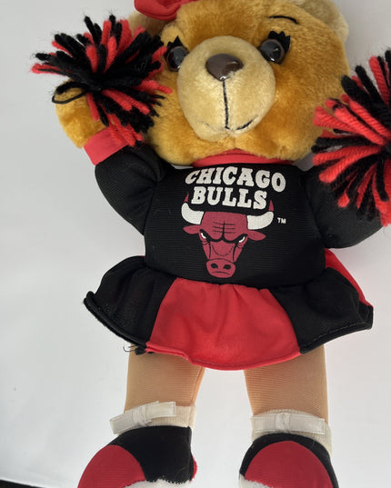 Vintage 1994 NBA Chicago Bulls Play by Play 11" Cheerleader Plush Teddy Bear