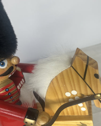 Queens Guard Solider Nutcracker on Rocking Horse