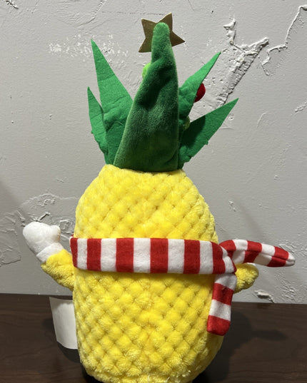 Gemmy Musical Dancing Pina Colada Pineapple Christmas 13" Plush Animated WORKS