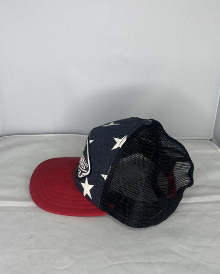 Vans 'Off the Wall' Red and Blue With White Stars  Snapback Skater Hat