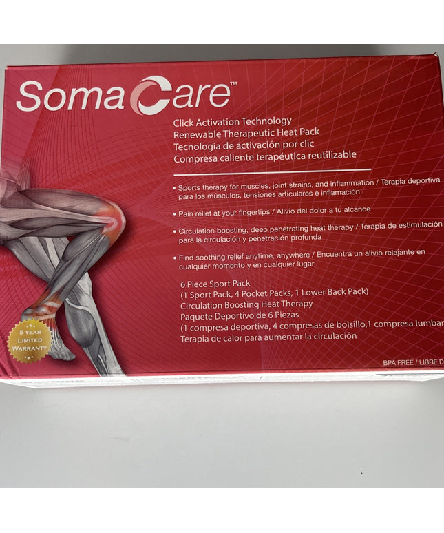 6 pcs Soma Care 6-Piece Sport Pack Circulation Boosting Heat Therapy