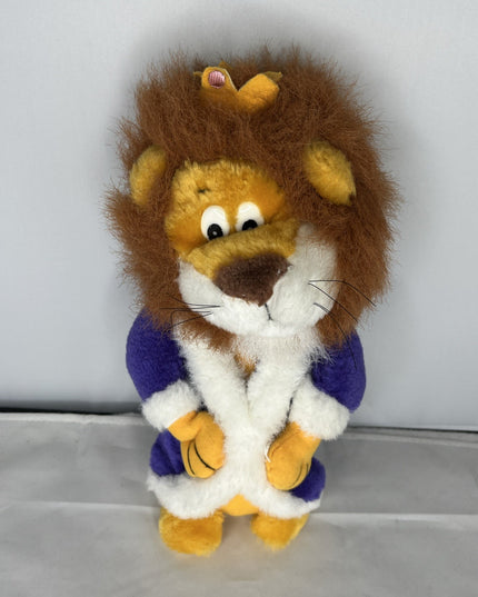 Vintage 1994 Liberty King Lion Plush 11” Stuffed Animal Robe Crown