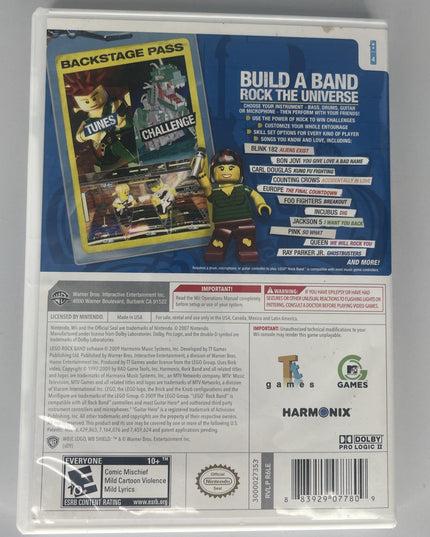 LEGO Rock Band (Nintendo Wii, 2009)  Complete