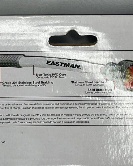 Eastman  Washing Machine Braided Hose 90 Degree Elbow 4 Foot Length